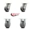 Service Caster 5 Inch Kingpinless Thermoplastic Rubber Wheel Swivel Caster Swivel 2 Rigid, 2PK SCC-KP30S520-TPRRF-2-R-2 - alternate 4